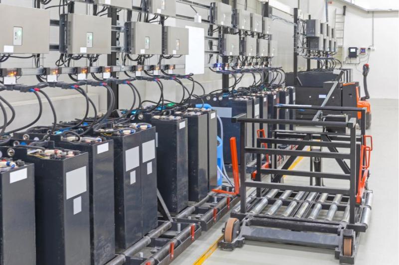 ładowanie baterii wózka widłowego